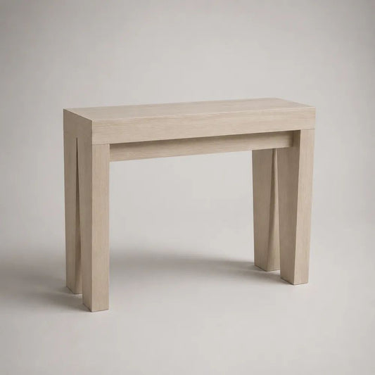 Rechteckiger Konsolentisch aus MDF, Eiche hell, 100 × 35 × 80 cm